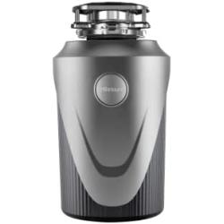 HISSUN Garbage Disposal with Power Cord,1 HP Continuous Feed Kitchen Waste Disposer,Household Food Waste Disposer with Super Quiet Motor & Dishwasher Connection,Gray