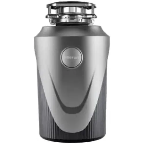 HISSUN Garbage Disposal with Power Cord,1 HP Continuous Feed Kitchen Waste Disposer,Household Food Waste Disposer with Super Quiet Motor & Dishwasher Connection,Gray