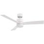 Axis Smart Indoor and Outdoor 3-Blade Ceiling Fan 52in Matte White with 3000K LED Light Kit and Remote Control works with Alexa, Google Assistant, Samsung Things, and iOS or Android App