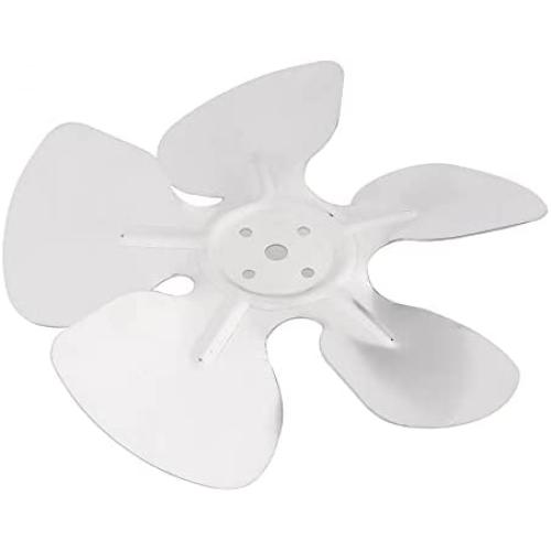 sourcing map DC AC Motor Aluminium Cooling Fan 5 Vanes Silver Tone 167mm Diameter