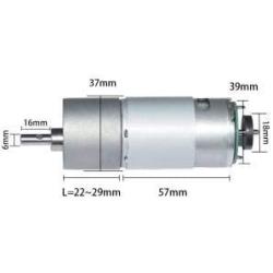 Bemonoc 12V DC Gear Motor with Encoder 10 RPM Low Speed Encoder Metal Gearmotor for Robotics