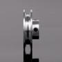 BQLZR 41x16x6MM Silver Aluminum Alloy Single Groove 6MM Fixed Bore Pulley for Motor Shaft 3-5MM PU Round Belts