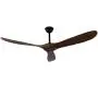 Goozegg 60-Inch Outdoor Ceiling Fan with Remote Control, 3 Solid Wood Blades, Energy DC Motor, Dark Walnut Black