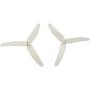 Upgraded Propellers Three Blades Two Blades Main Blade Propeller Motors with Metal Gears for Hubsan H502E H502S Drone Replacement CCW CW RC Quadcopter Spare Parts Set (White)