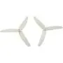 Upgraded Motors Three Blades Propellers Main Propeller Guard Bumpers Protectors for Hubsan H502E H502S Drone Replacement CCW CW with Metal Gears RC Quadcopter Spare Parts Set (White)
