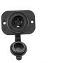 MotorGuide 8M0092066 Trolling Motor Receptacle — for 10-Gauge and 8-Gauge Wire, with Composite Mounting Plate, Black
