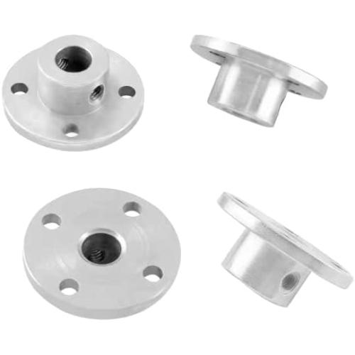 Eilumduo 4Pcs 8mm Rigid Flange Shaft Coupling Motor Guide Shaft Coupler Motor Connector Axis Bearing Fittings for DIY RC Model Shaft Connection