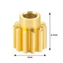 Que-T Brass 11T Motor Pinion Gear Spare Parts for 1: 24 Axial SCX24 RC Crawler Car Upgrade