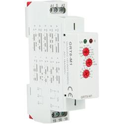 Time Relay GRT8-M1 Multifunctional Delay Time Relay with 10 Functions DIN Rail Mount AC/DC 12V~240V