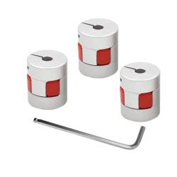 3PCS 6.35mm to 10mm Shaft Coupling D25 L30 Aluminum Plum Flexible Shaft Coupler Servo Stepper Motor Connector for 3D Printer/DIY Encoder/CNC Machine