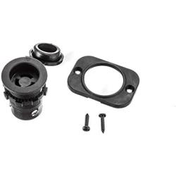 MotorGuide 8M0092066 Trolling Motor Receptacle — for 10-Gauge and 8-Gauge Wire, with Composite Mounting Plate, Black
