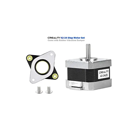 Creality Upgraded 3D Printer 42-34 Stepper Motor Set (2 Phase 0.8A 1.8 Degree 0.4N.M) with Rubber Vibration Dampers and M3 Screw for Ender-3 V2 Z-Axis, for CR-10 10S Ender 3/ Pro Ender 5 3D Printer