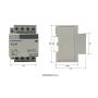 Electrodepot 60 Amp 4 Pole Normally Open Contactor, 110-120V Coil, Motor Load 40A, Lighting 63A Bundle with Slotted Steel Zinc Plated DIN Rail, 35 mm x 6 in – 1 Piece with 2#10 Screws