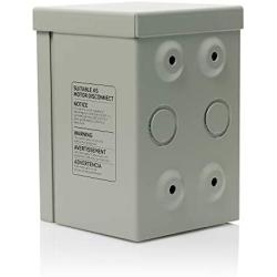 Leviton N3303-DS 30 Amp, 600 Volt, Toggle In Type 3R Enclosure Three-Pole, Industrial Grade, Grounded To Enclosure, Gray