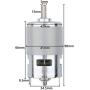 Ellbest DC 12V Mini Gear Motor High Torque Electric Micro 12000 RPM Speed Reduction Geared Motor Centric Output Shaft 45mm Diameter Gearbox
