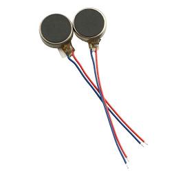 RuiLing 10-Pack 1034 Micro Flat Vibration Motors 12000Rpm 3V Voltage Mini Thick Coin Vibrating Motor for Cell Phone Tablet Household Appliances 10x3.4mm