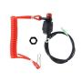 Boat Outboard Switch Engine Motor Lanyard Kill Urgent Stop Button, Safety Connector Cord Compatible for Yamaha Suzuki Honda Tohatsu Hidea
