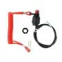 Boat Outboard Switch Engine Motor Lanyard Kill Urgent Stop Button, Safety Connector Cord Compatible for Yamaha Suzuki Honda Tohatsu Hidea