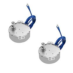 Fielect 2Pcs Synchronous Synchron Motor 50/60Hz AC 110V 30RPM CCW 4W Turntable Motor TYC-50 Motor for Cuptisserie Tumbler Cup Rotator Machince, Horizontal Hole Shaft