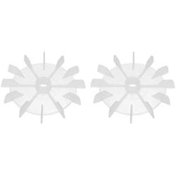 uxcell Motor Fan Blade 120mmx15mm D Shape Bore White Engineering Plastic with 12 Vanes 2pcs