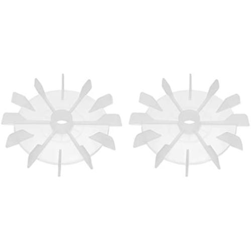 uxcell Motor Fan Blade 120mmx15mm D Shape Bore White Engineering Plastic with 12 Vanes 2pcs