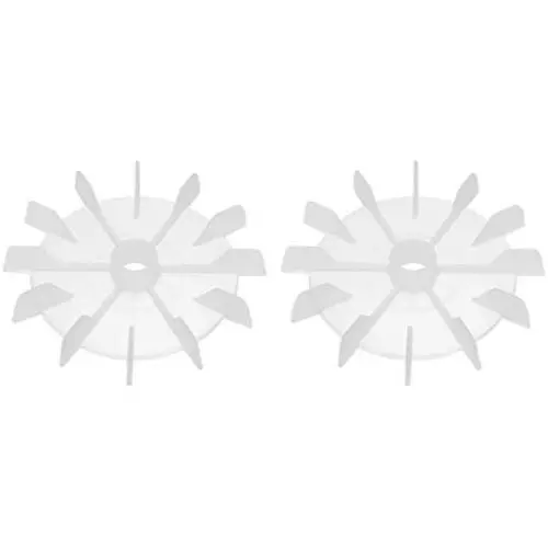 uxcell Motor Fan Blade 120mmx15mm D Shape Bore White Engineering Plastic with 12 Vanes 2pcs