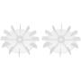 uxcell Motor Fan Blade 120mmx15mm D Shape Bore White Engineering Plastic with 12 Vanes 2pcs