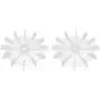 uxcell Motor Fan Blade 120mmx15mm D Shape Bore White Engineering Plastic with 12 Vanes 2pcs