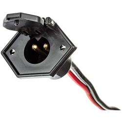 MotorGuide 8M4000954 Trolling Motor Power Receptacle, 2-Prong 12V, 24V or 36V Trolling Motors, for Bow-Panel Installation