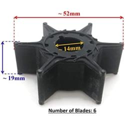 BODAO 6L2-44352-00 Boat Engine Water Pump Impeller for Yamaha 20/25HP Outboard Motor