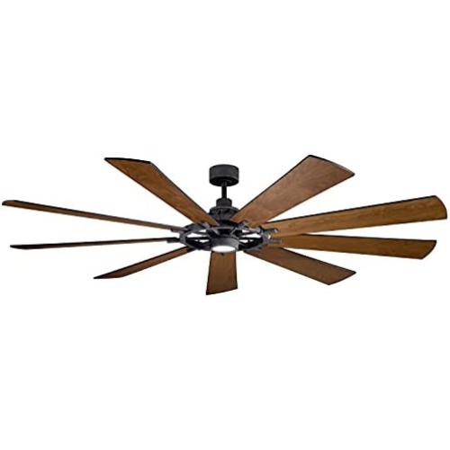 Kichler 300285DBK Gentry XL Ceiling Fan, 1-Light, Distressed Black