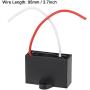 uxcell Ceiling Fan Capacitor CBB61 5uF 450V AC 2 Wires Metallized Polypropylene Film Capacitor 47x32x19mm for Electric Fan Pump Motor Generator