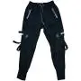 PDTXCLS Mens Jogger Sweatpants Hip Hop Zipper Pockets Elastic Waist Harem Pants Motor Biker Punk High Street Casual Trousers