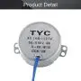 Fielect 2Pcs Synchronous Motor AC 110V 5-6RPM Turntable Motor CW/CCW Direction 4W TYC-50 Single Flat Shaft