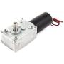 sourcing map Reduce Gear Box Motor DC 12V 14RPM High Torque 8mmx13mm Shaft Electric Power Speed Silver Tone