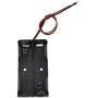 Hahiyo 3V AA Battery Holder Bundle Series with Wire Sturdy Clapm Flexible Springs Contact Build-in Harnesses Batteries Black Case Easy Install 8 Pieces for Wall Clocks Ham Radio Kids Toys