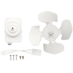 Lifetime W10124096 Condenser Fan Motor by PartsBroz - Compatible Whirlpool Maytag Kenmore Refrigerator Parts - Replaces AP4318657 AH1957416 EA1957416 - Includes Motor, Blade, Wiring Harness, Hardware