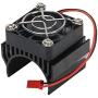 RC Motor Heatsink with 5V Cooling Fan for 1/10 Traxxas Axial Tamiya Losi 540 550 3650 Size Brushless Engine Motor?Remote Control Car Truck Buggy Crawler,Black