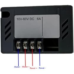 Tuimiyisou Motor Speed Controller DC PWM Brush Generator Control Adjustable 10-60V 6A with Reversible Switch Industrial Automation-Motor Speed Controller