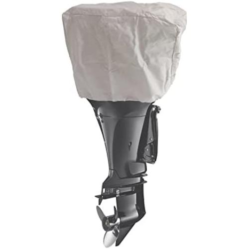 FCOUIID Outboard Motor Cover, 600D Heavy Duty Waterproof Trailerable Boat Engine Cover, Universal for Mercury, Yamaha, Suzuki, Evinrude. Gray (50hp-115hp)