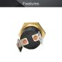 Fielect KSD301 Thermostat Temperature Control Switch,Adjust Snap Disc Temperature Switch 100°C Copper M3 Normally Closed 1 Pcs
