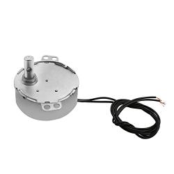 Fielect Synchronous Motor AC 220V 20-24RPM Turntable Motor CW/CCW Direction 4W TYC-50 Horizontal Hole Shaft