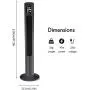 ISOBU LILIANG- - Evaporative Coolers Quiet Cooling Tower Fan with Remote Control, Ioniser, 15 Timer, and 3 Speed Settings, Oscillating Pedestal Fan - Black BMZDLFJ-1
