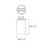 uxcell Run Capacitor Round CBB65 8uF 8mfd 450V AC 40/85/21 Aluminum Case with Terminal for Air Conditioner Compressor Motor Heat Pump Condenser