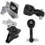 Engine and Transmission Mount Set of 4 - Fits Honda Civic 2006-2010 1.8L with Automatic Trans - Replaces 50850-SNA-A81 50820-SNA-023, 50890-SNA-A81 50880-SNA-A81, A4530, A4534, A4543, A4546