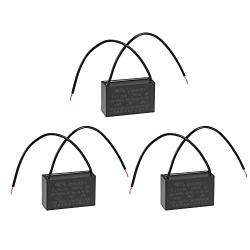 uxcell Ceiling Fan Capacitor CBB61 5uF 250V AC 2 Wires Metallized Polypropylene Film Capacitor 47x29x18mm for Electric Fan Pump Motor Generator 3Pcs