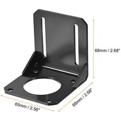 MECCANIXITY Motor Bracket Motor Mounting Holder 68x65x68mm Black for 57mm NEMA 23 Stepper Motor with Screws