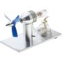 Teerwere Stirling Engine Motor Metal Single Cylinder Stirling Engine Model Alcohol Heating Steam Power Physics Science Experiment Engine Model Toys (Color : Silver, Size : One Size)
