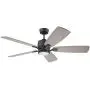 Luminance Kathy Ireland Home Ion Eco LED Ceiling Fan with DC Motor | Hanging Fixture with Dimmable Light Kit, Wall Control, and Downrod Mount | Customizable Size – Blades Sold Separately, Graphite