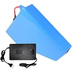 Jieoto 72V 20Ah E-Bike Triangle Battery 20000mAh 20S 4P Lithium-ion Scooter Battery Pack 500W-1700W Electric Motorcycle Lithium Battery with 3A Quick Charger and Triangle Bag